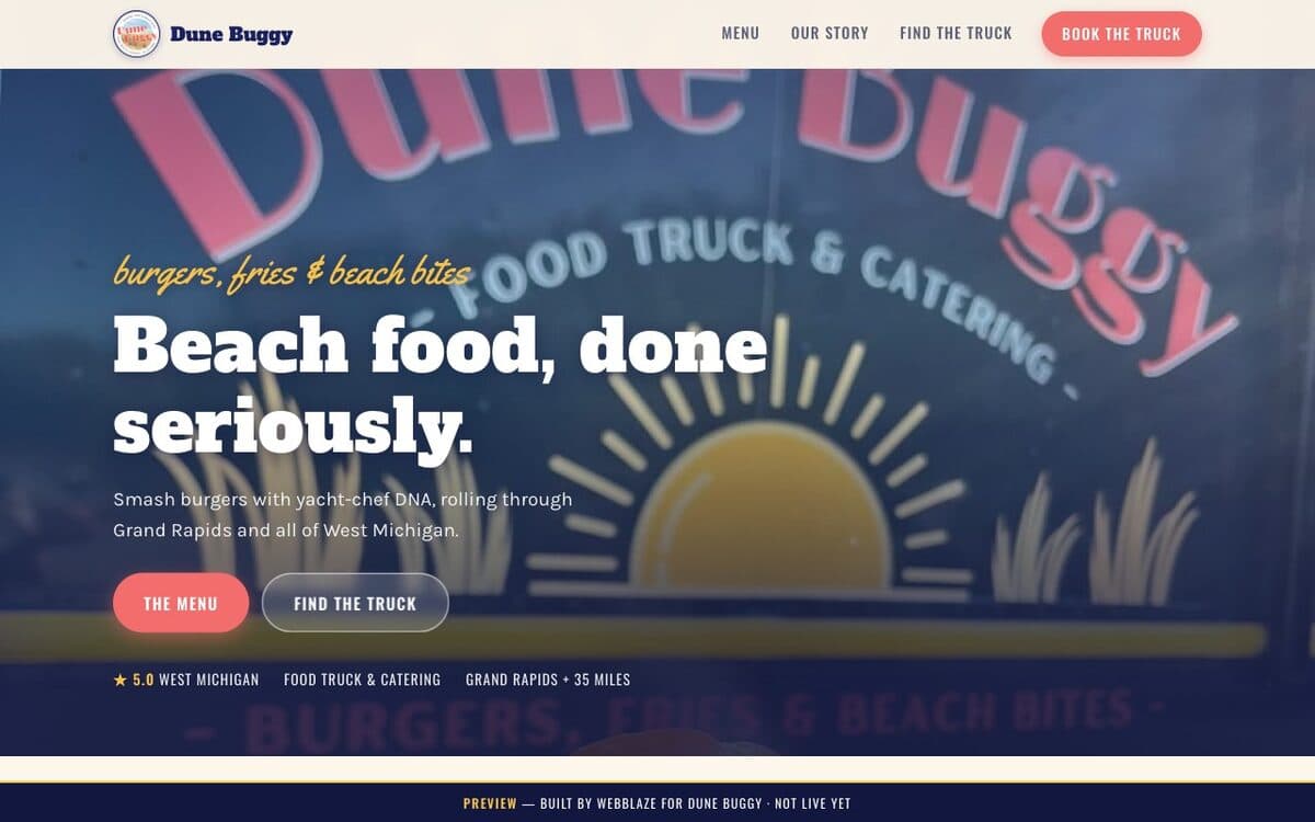 Dune Buggy website preview
